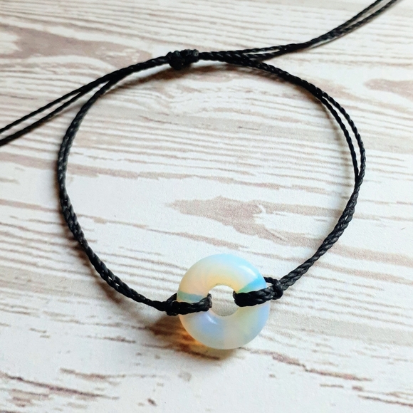 Opalite Donut Gemstone Bracelet - Picture 2 of 2